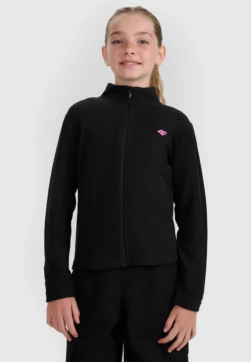 Polar ze stójką slim dziewczęcy - флисовая куртка 4F, Deep Black — фото 2