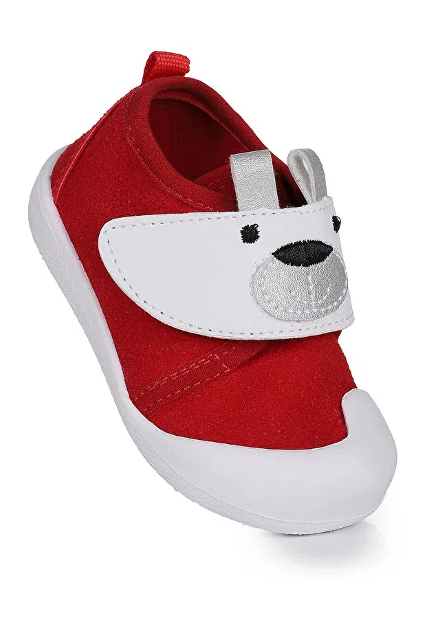 Детские тапочки на липучках Winni baby girl first step velcro slippers shoes Kiko Kids, Red