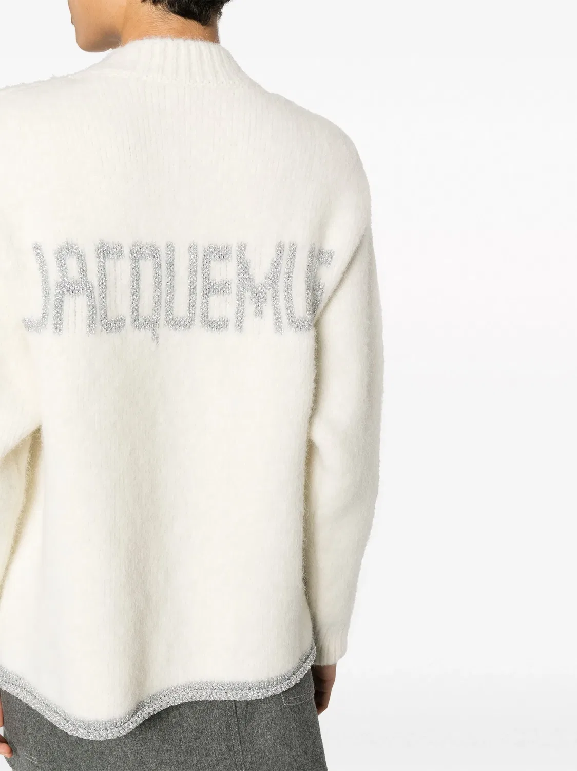 Jacquemus Джемпер с интарсией, белый — фото 3