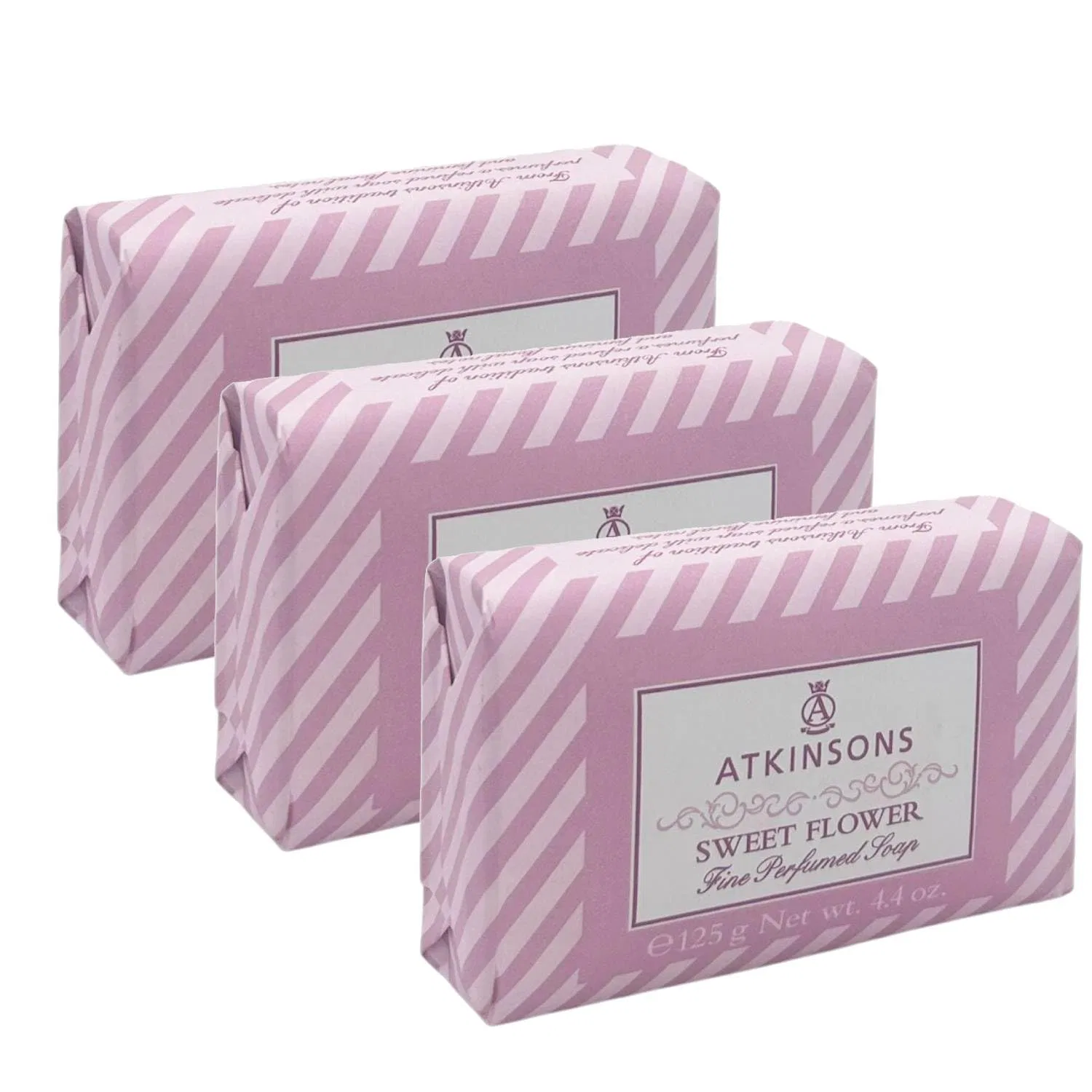 Твердое мыло с ароматом розы и ириса Atkinsons Sweet Flower, 125 г, Флоральный