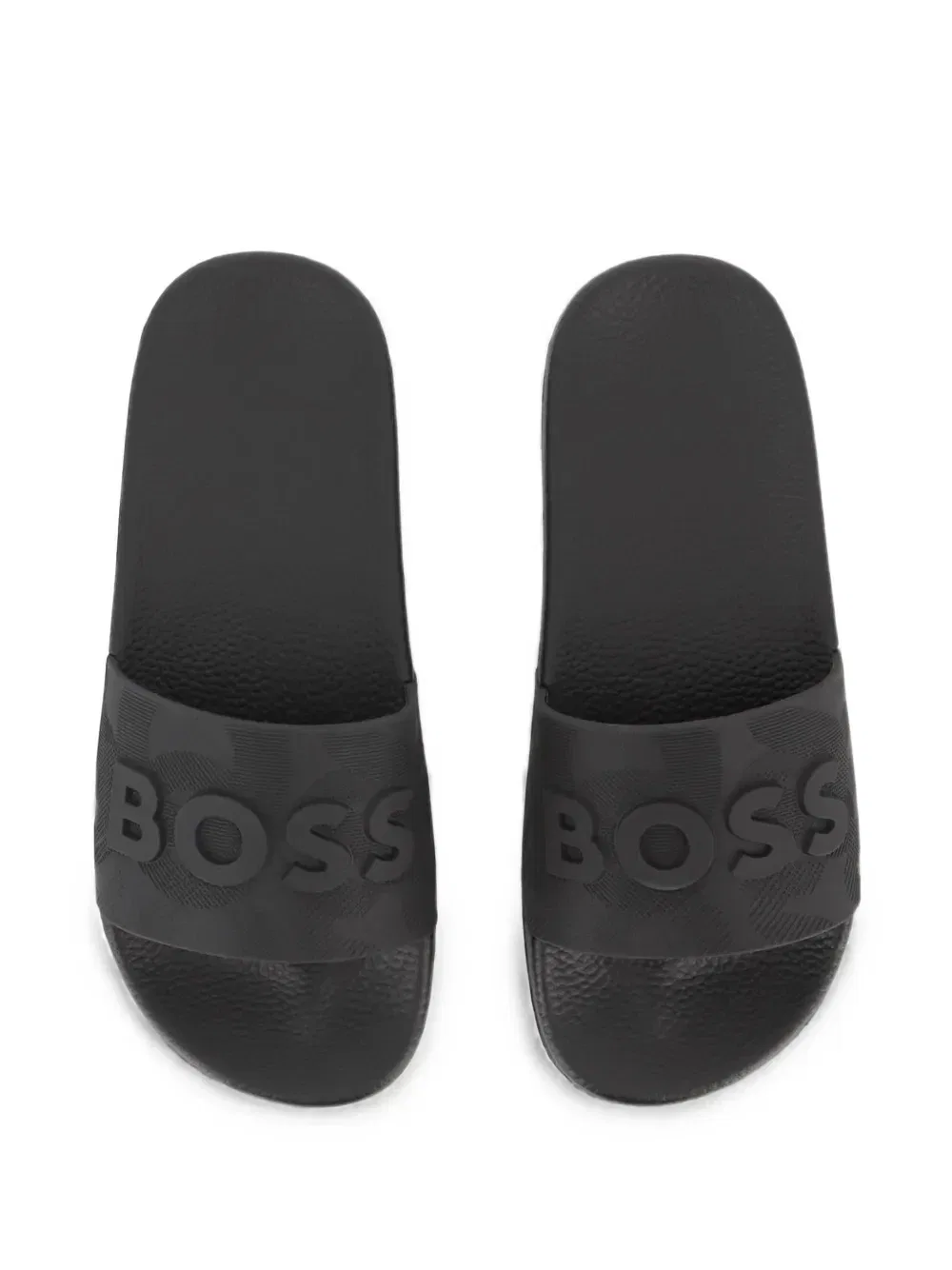 Шлепанцы с тисненым логотипом Boss Kidswear, черный