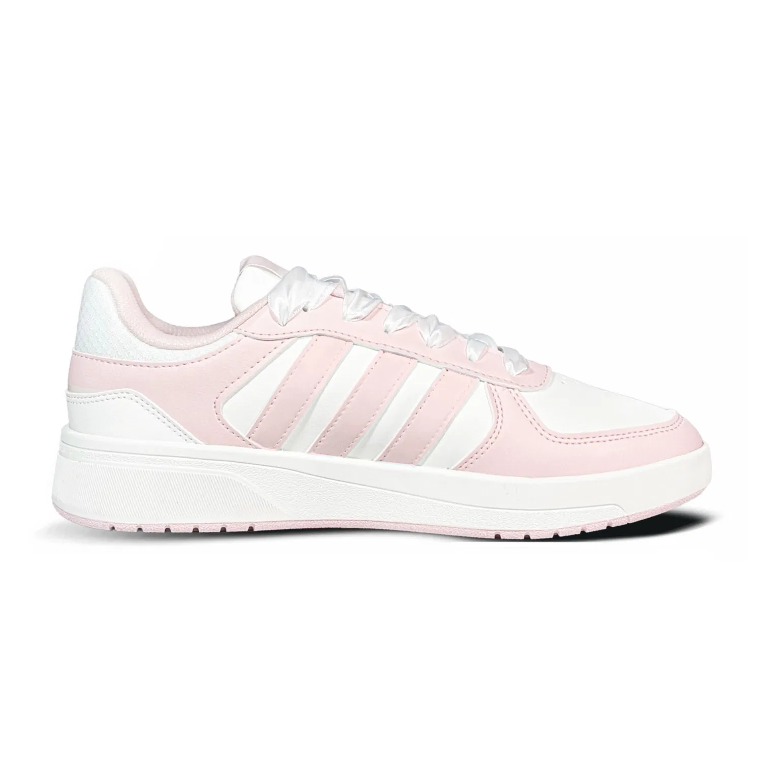 Детские скейтборд-кроссовки COURTBEAT с низким верхом Adidas, Pink White — фото 4