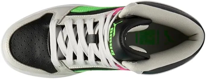 Детские кроссовки для мальчиков Rebound Layup Rcl PUMA, Black-Green-Grey — фото 4