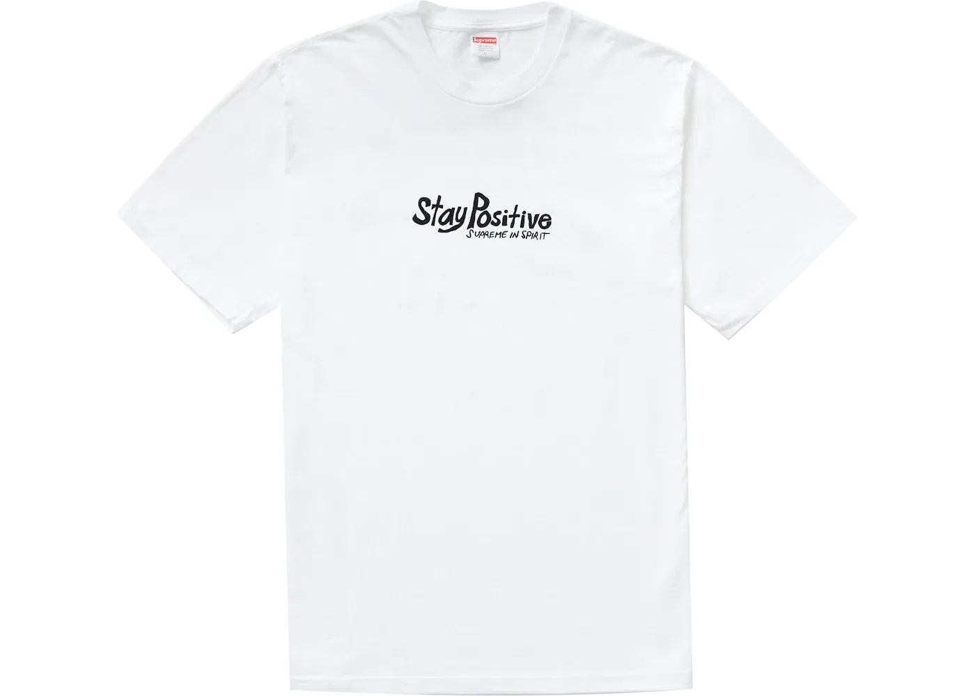 Мужская футболка с принтом Stay Positive Supreme, White