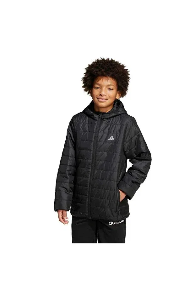Детское пальто для девочек с капюшоном Essentials light padded Adidas, Black