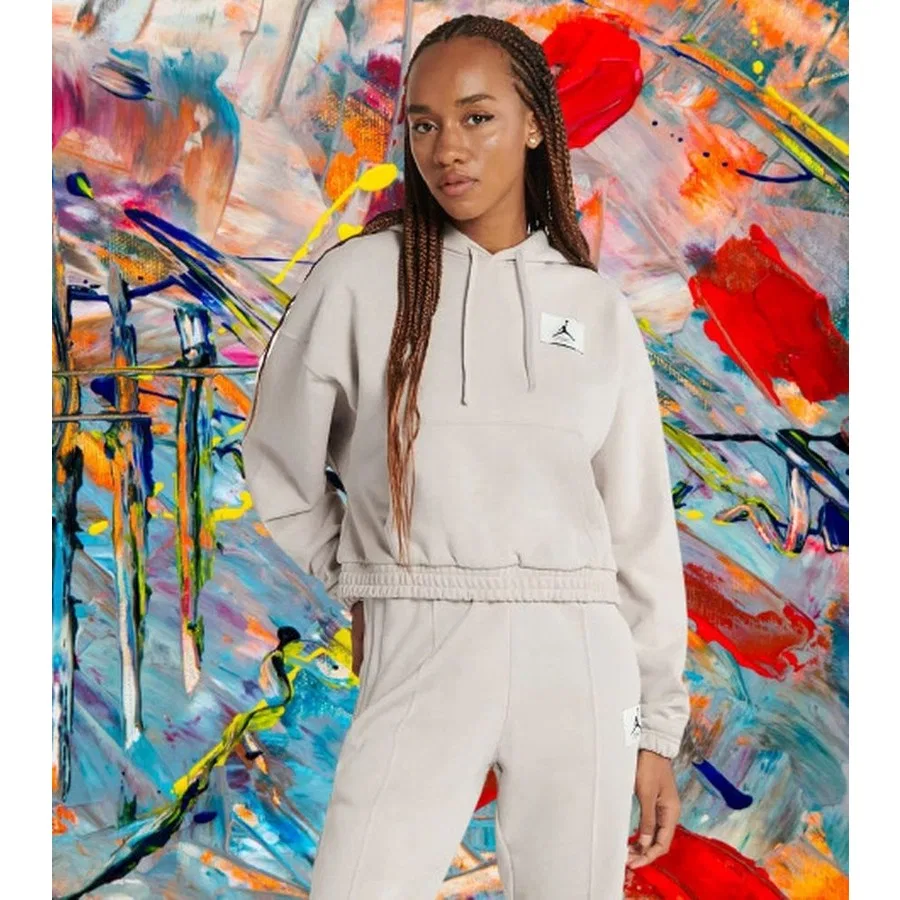 Женский свитшот с капюшоном Jordan Essential Fleece Hoodie Nike, Разноцветный — фото 2