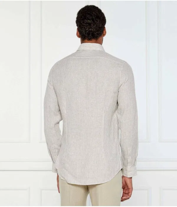 Мужская рубашка из льна Slim Fit Calvin Klein, Cachi — фото 3