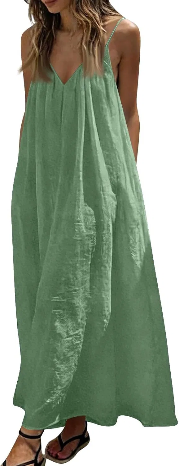 Женское пляжное платье макси с открытой спиной на тонких бретелях Mint Green — фото 4