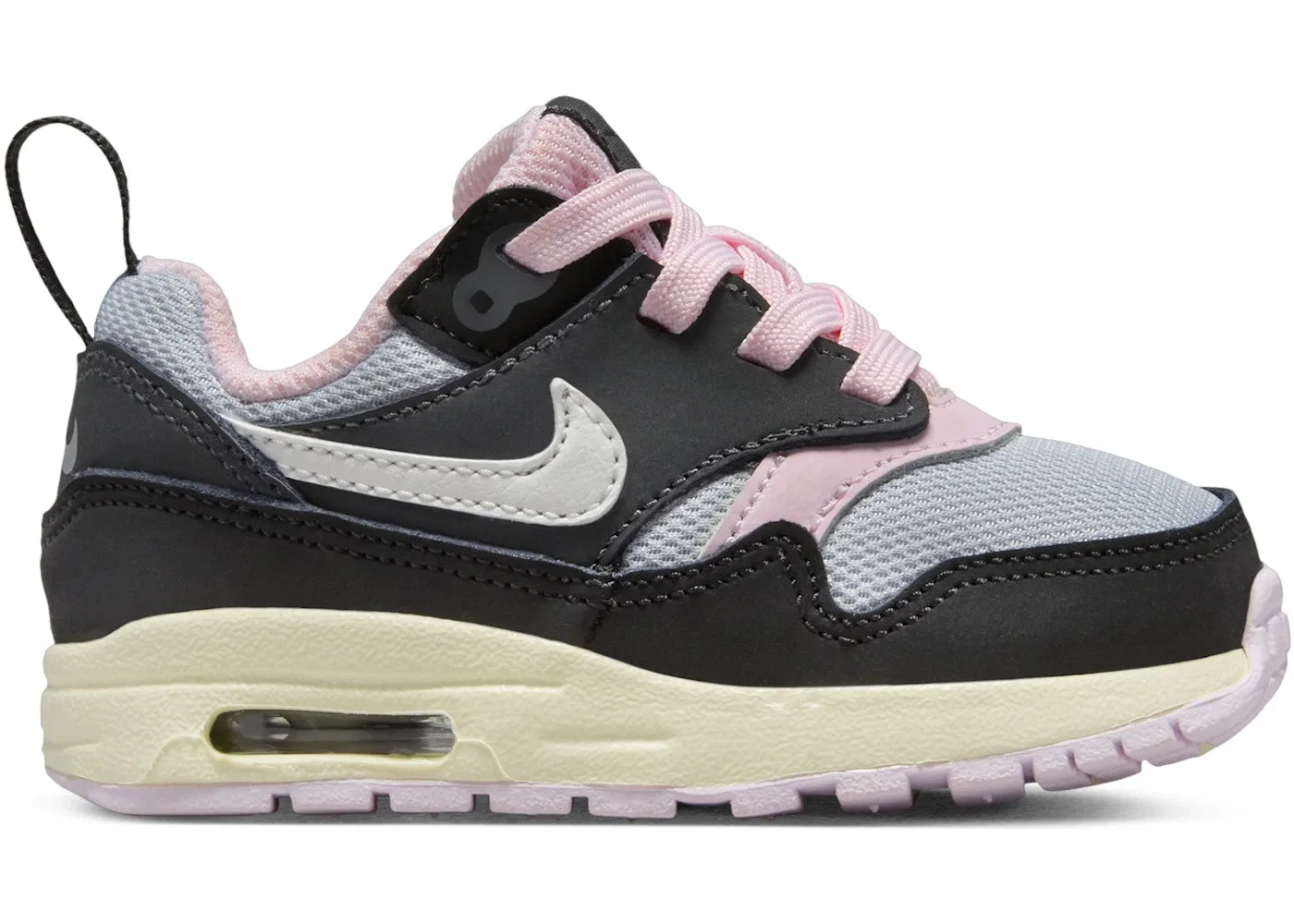 Детские кроссовки Lifestyle с системой EasyOn Nike Air Max 1 EasyOn Nike, Black/Anthracite/Pink Foam/Summit White