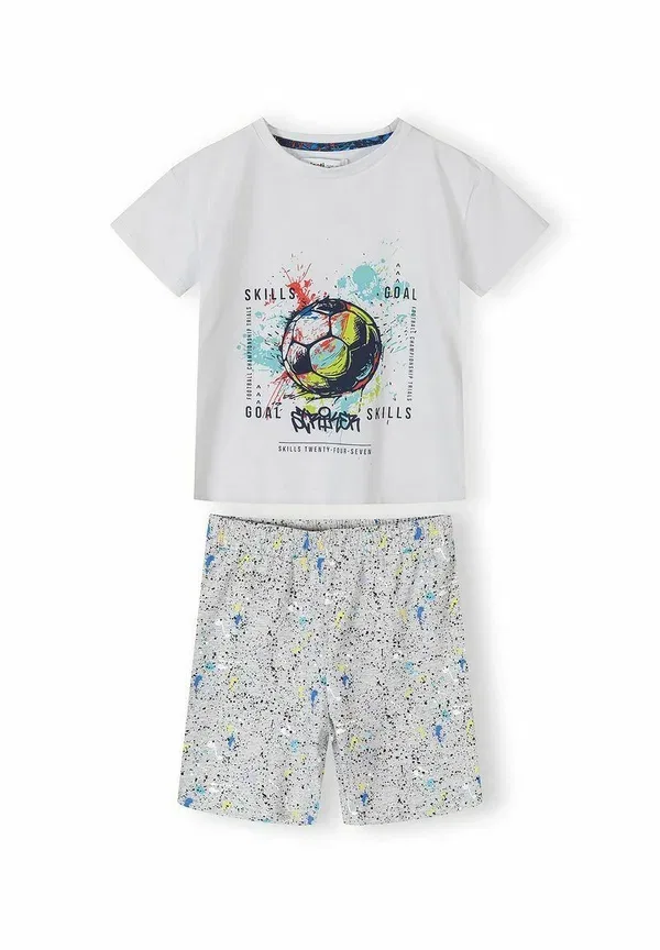 Комплект пижам с коротким рукавом и принтом Minoti, navy white, белый/темно-синий — фото 2