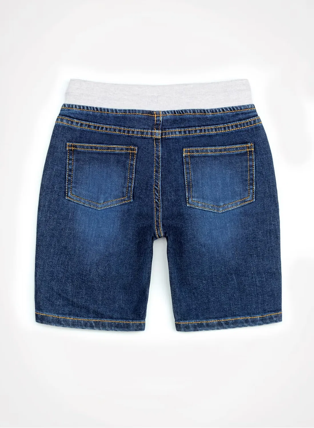 Шорты с принтом на эластичном поясе с завязками Web Denim, синий — фото 2