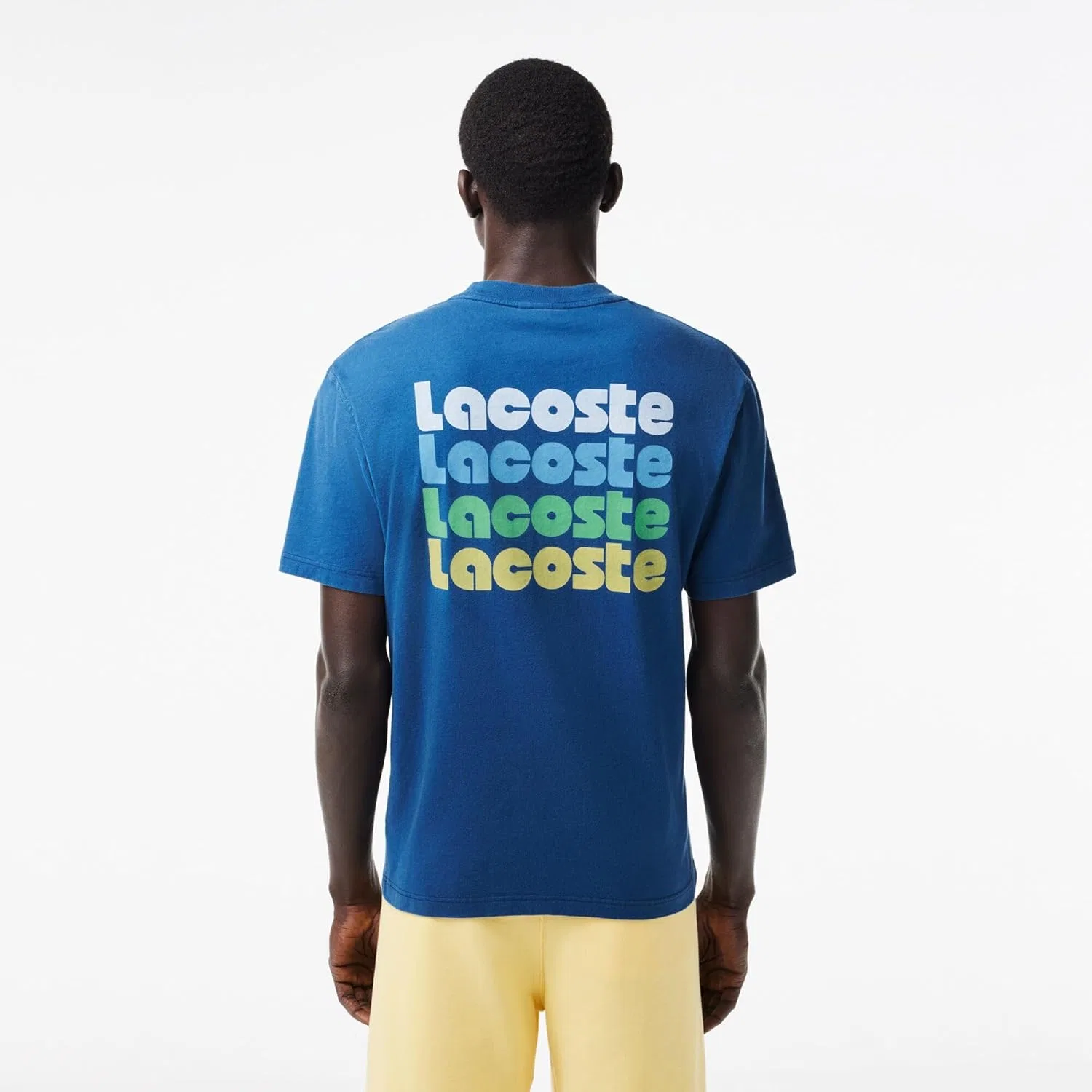 Футболка мужская Lacoste Globe с омбре-принтом — фото 3