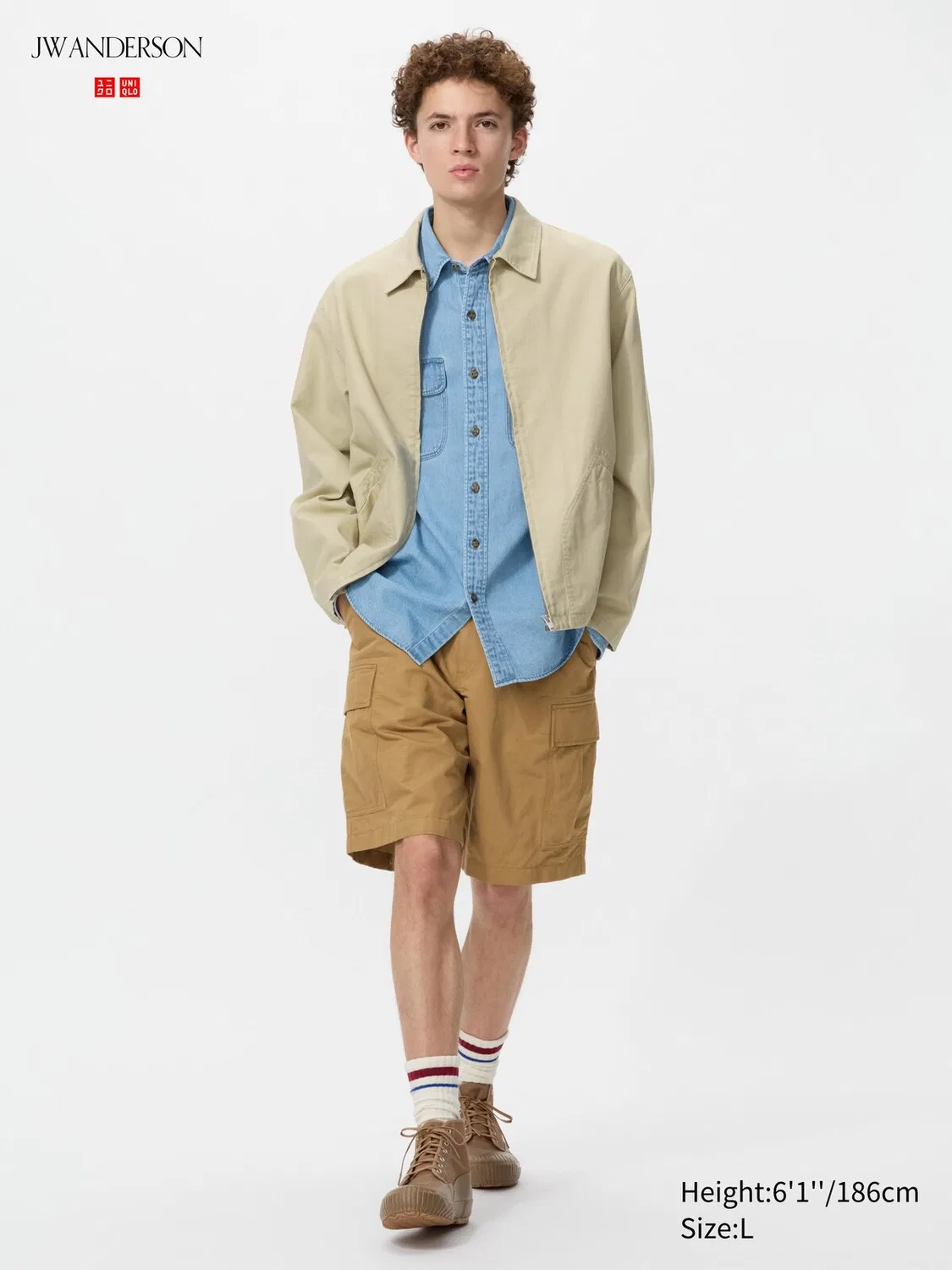 Шорты карго Uniqlo, коричневый