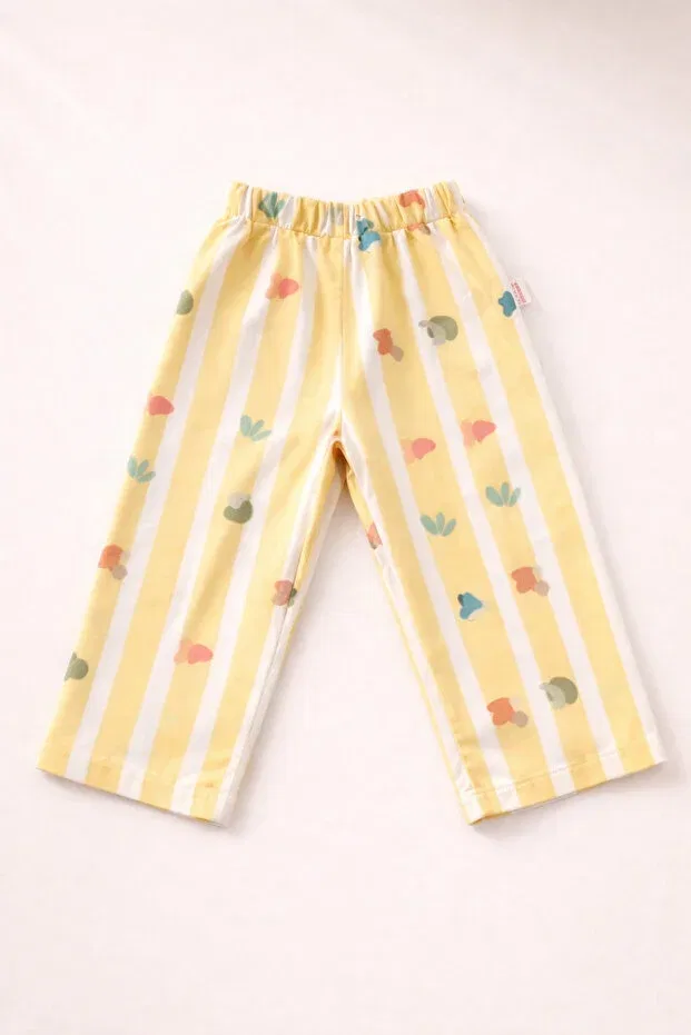 Детские брюки для девочек свободные Bold Lines Lemon Garden Pinklime Jr., Yellow