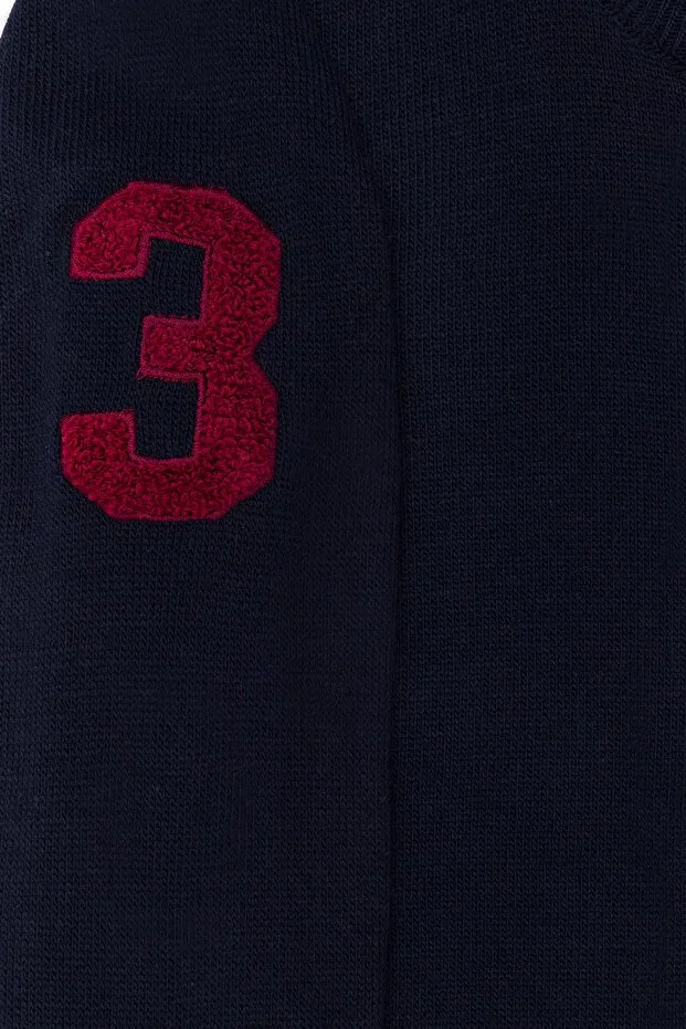 Детский вязаное кардиган на молнии для мальчиков U.S. Polo Assn., Navy Blue — фото 4