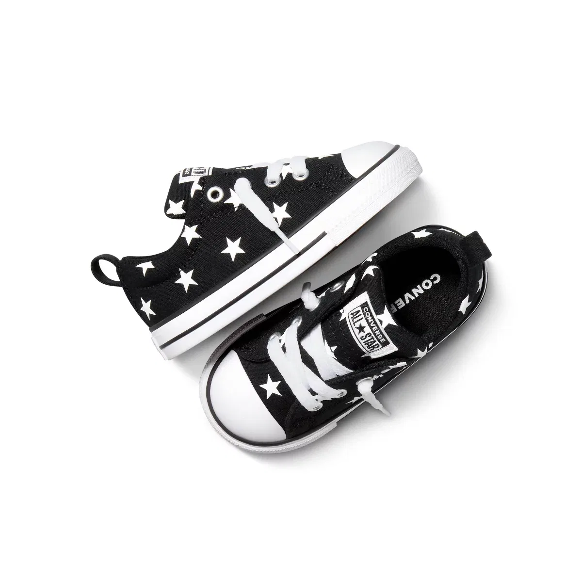 Детские кеды для девочек с принтом Converse, Black Stars — фото 4