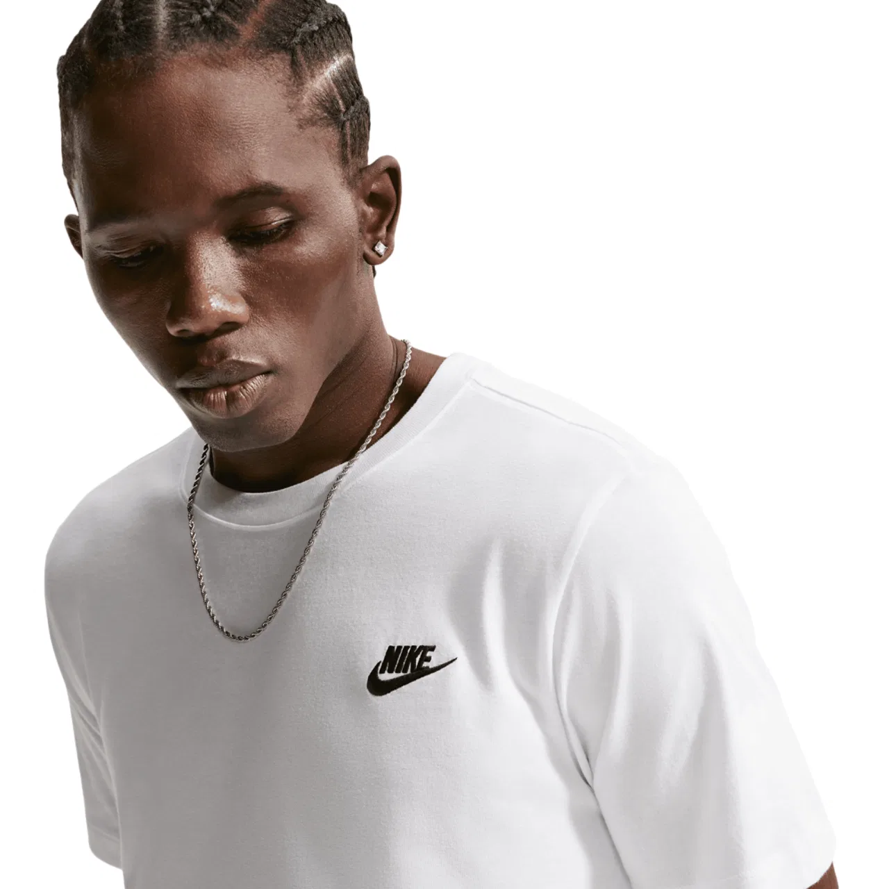 Футболка мужская Club Short Sleeve Nike, черный/белый — фото 3