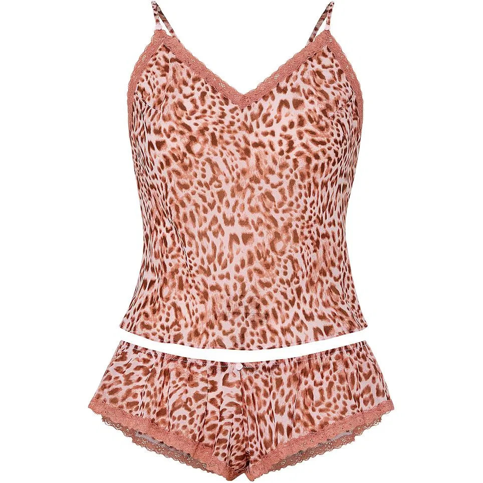 Женский комплект пижамы Angel Pink Leopard, Victoria's Secret, Цвет Set (Angel Pink Leopard)