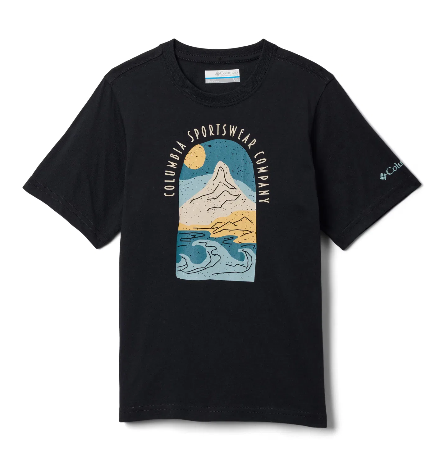 Детская футболка с принтом Valley Creek II SS Graphic Shirt Columbia, Azul