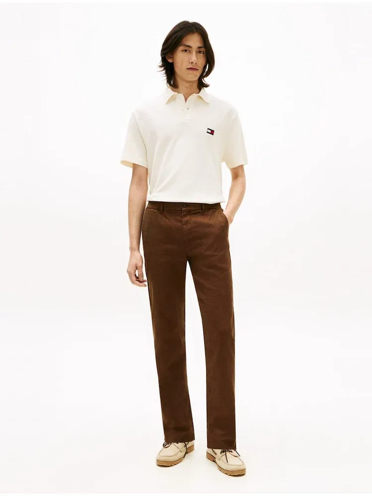 Брюки чинос из льняной смеси, Denton Fit TOMMY HILFIGER, Antique Gold