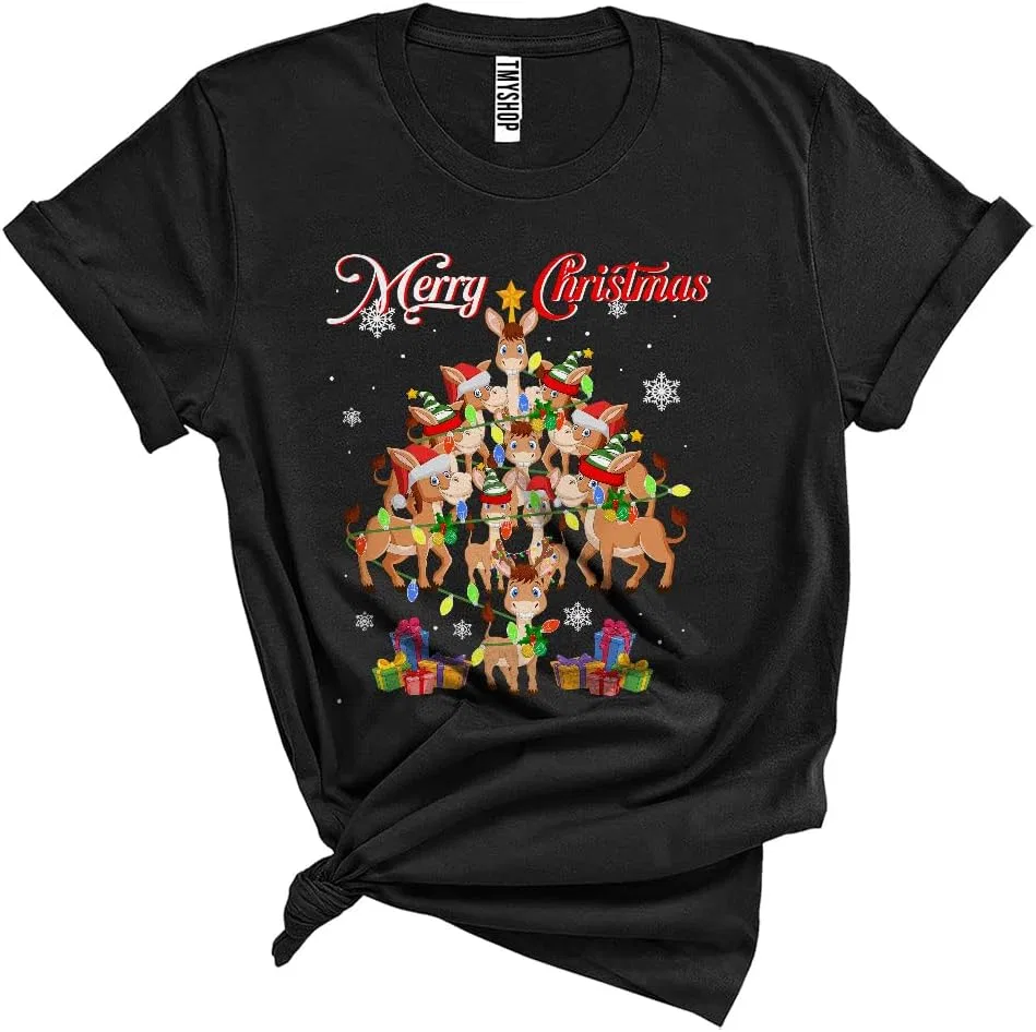 Футболка с принтом Santa Donkey, Black