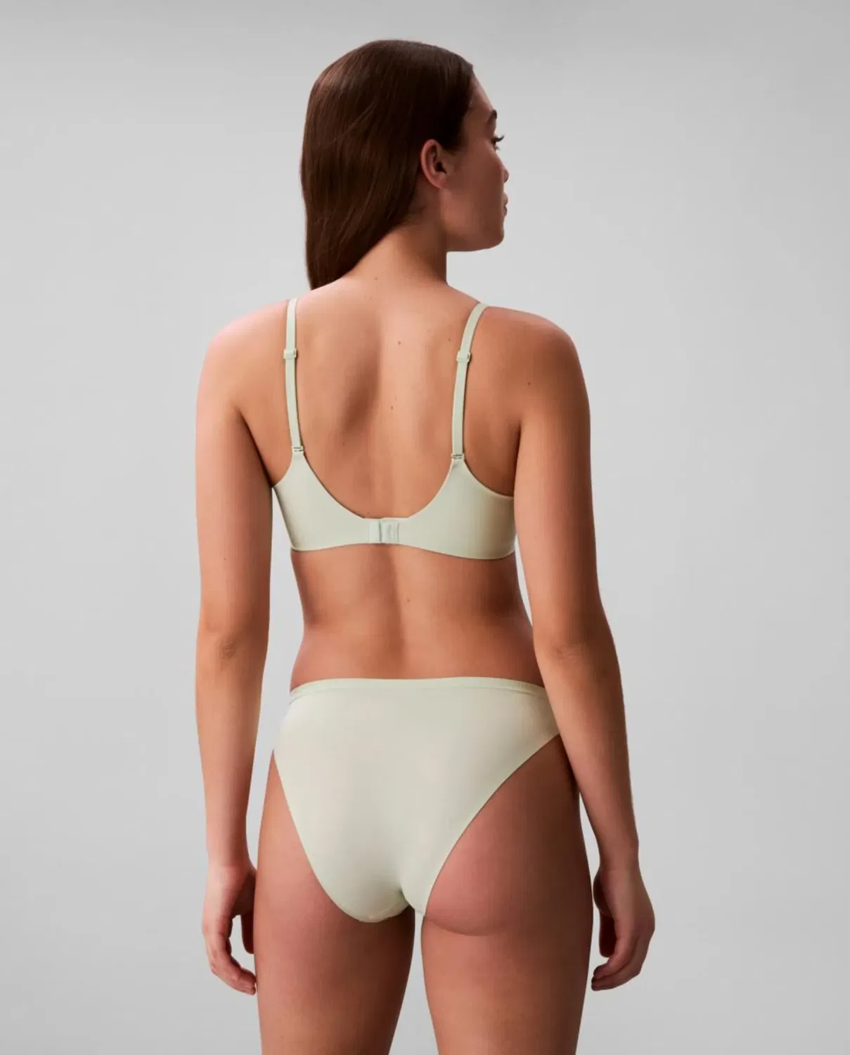 Женские трусы из микрофибры с логотипом на поясе Calvin Klein, Verde — фото 3