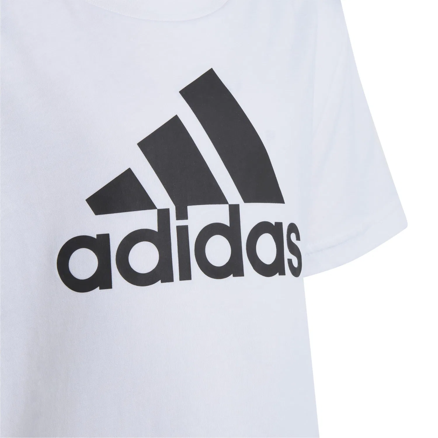 Детская футболка с принтом Essentials Logo Tee Adidas, Weiss Schwarz — фото 3