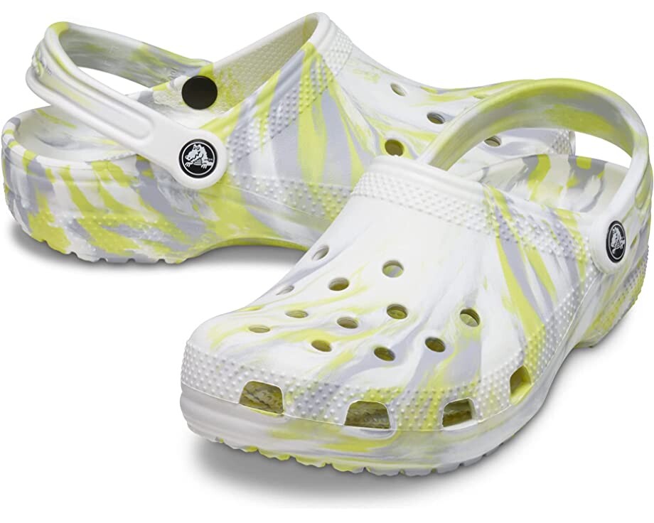 

Сабо Classic Marbled Tie-Dye Clog Crocs, белый