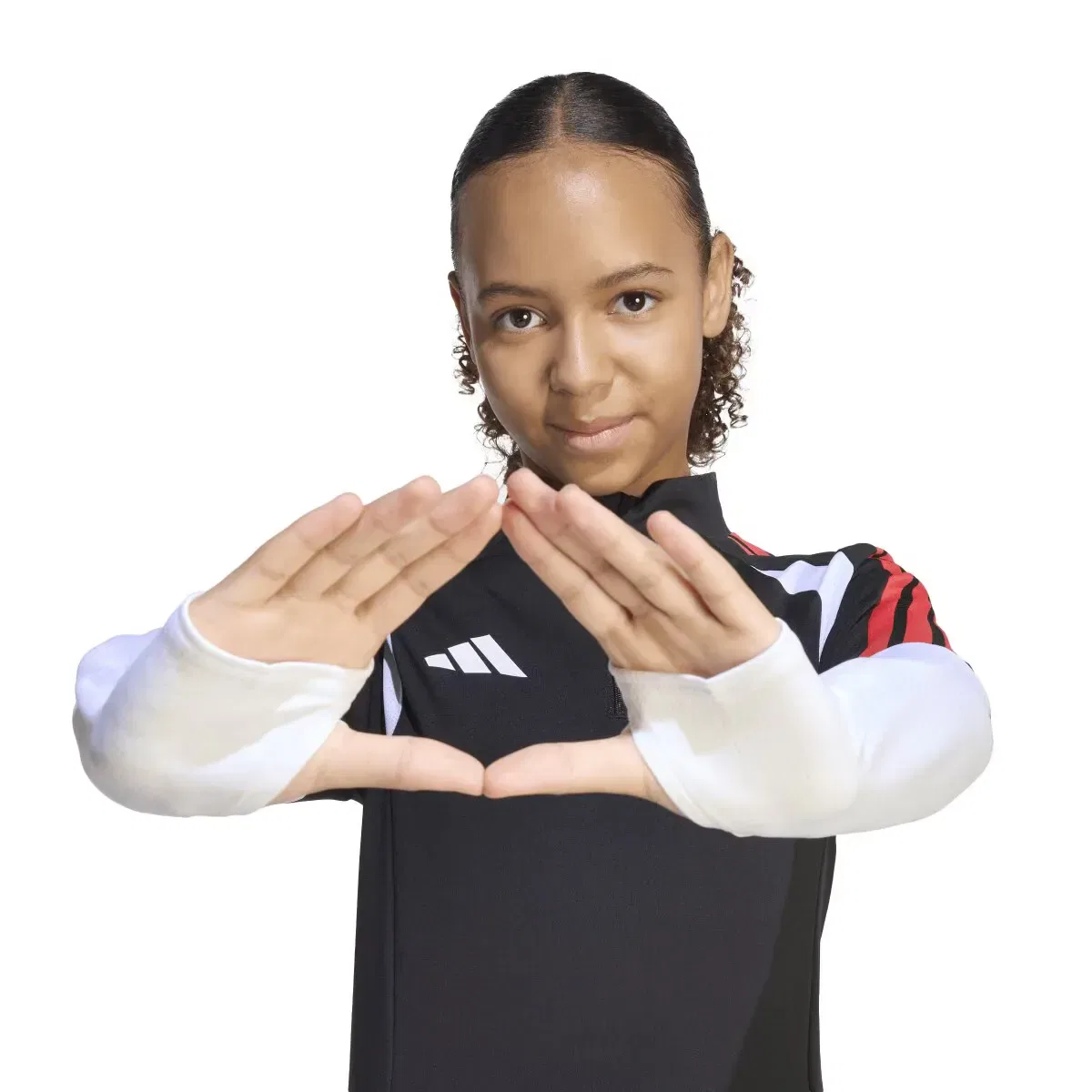 Детская толстовка для мальчиков из полиэстера Tiro 26 Competition adidas, Negro / Rojo — фото 4