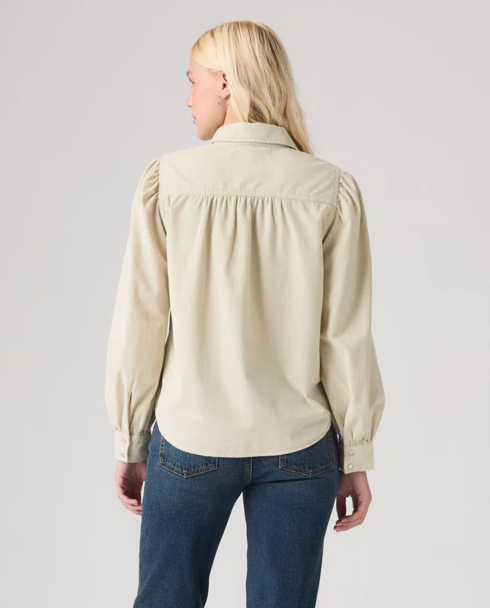 Женская рубашка с длинным рукавом, Levi's, бежевый — фото 2