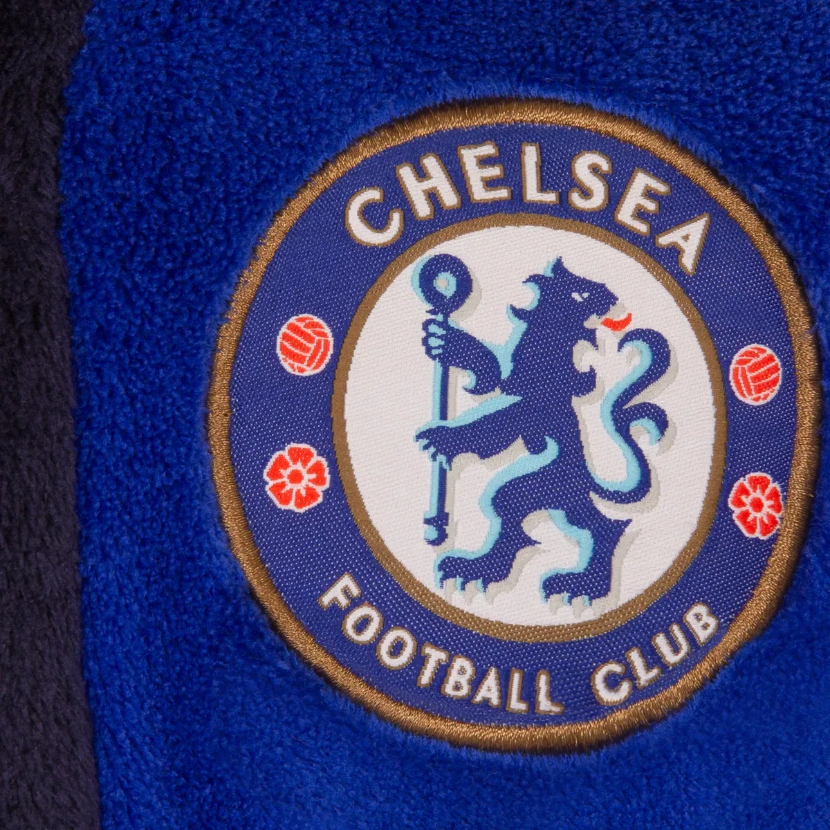 Детский халат из флиса с капюшоном Chelsea Fc, Royal — фото 2