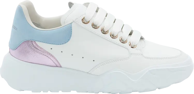 Кроссовки Alexander McQueen Wmns Court Trainer White Paris Blue Lilac, белый