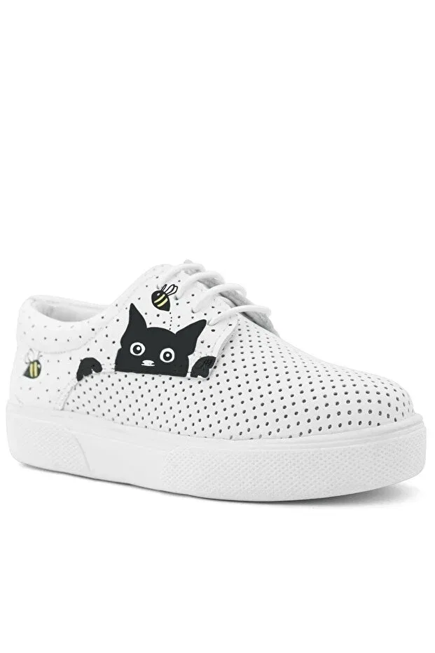 Детские повседневные туфли для девочек из натуральной кожи Tbons special design Rakerplus, White — фото 2