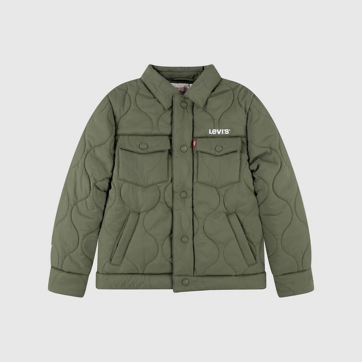 Стеганая куртка дальнобойщика для мальчиков 8-20 лет Levi's, Four Leaf Clover — фото 4