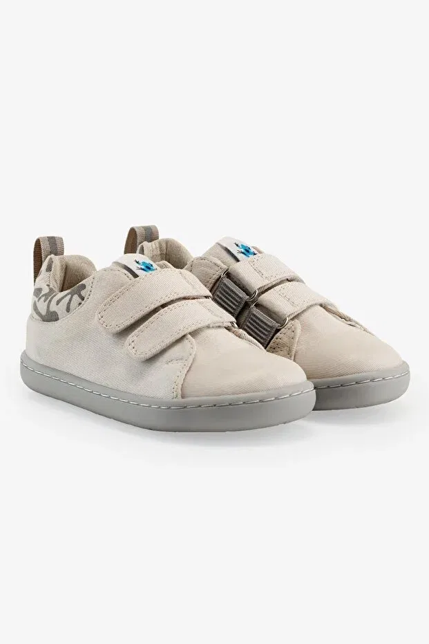 Детские кеды для мальчиков хлопковые Smart Walker Canvas Play White Barefoot Kids Shoes Hopfrög, White — фото 4
