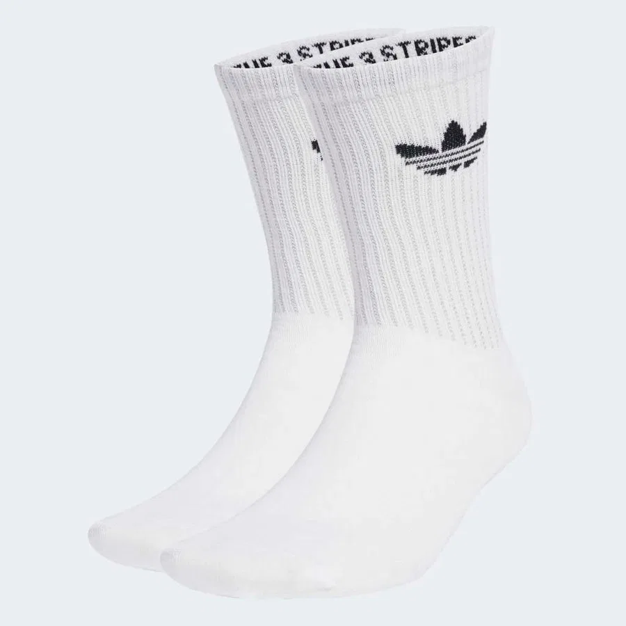 Носки спортивные с отражающими полосами, модель Reflective Crew, adidas, Бело-серебристый