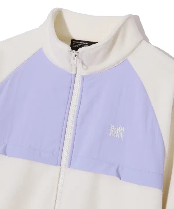 Детское флисовое пальто на молнии, Kids polar fleece zip up, Brownbreath Kids, слоновая кость — фото 4