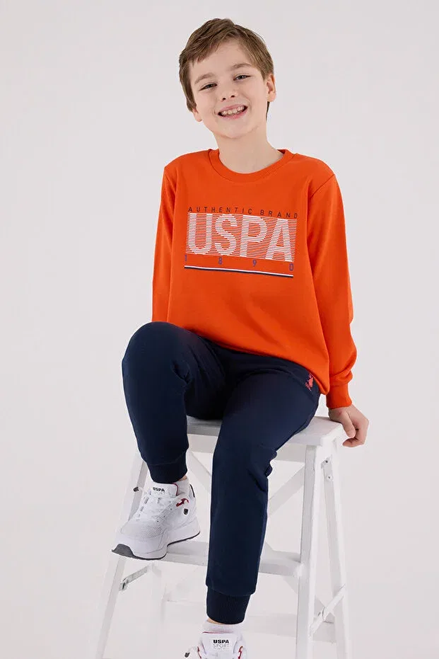 Детский комплект спортивного костюма для мальчиков Licensed U.S. Polo Assn., Orange