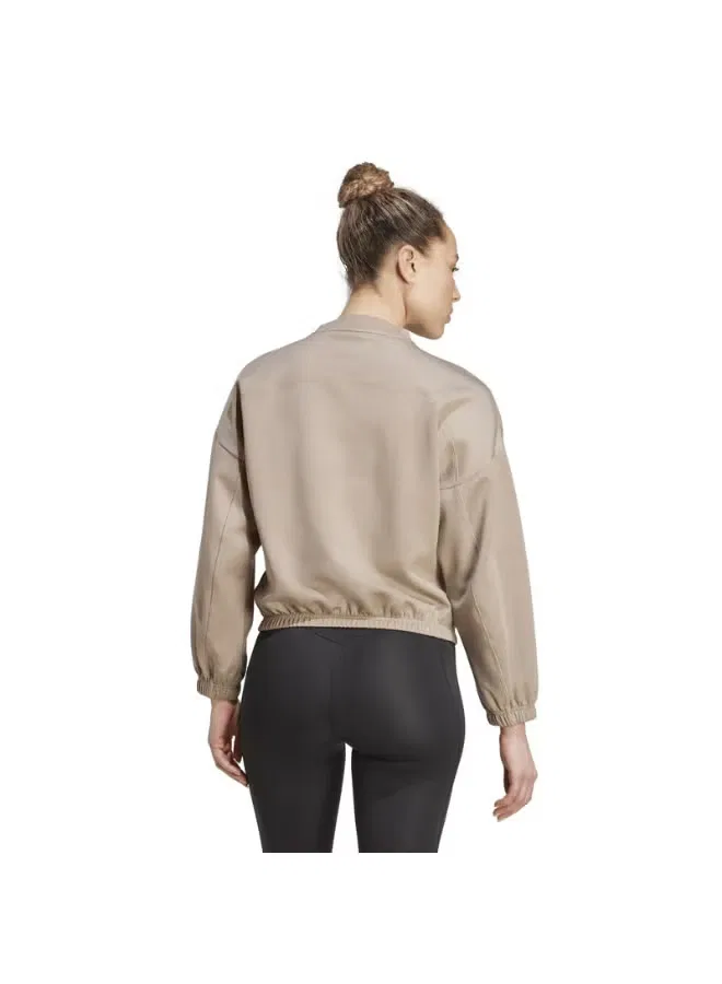 Свитшот с технологией CLIMACOOL Yoga Essentials Adidas, коричневый — фото 3