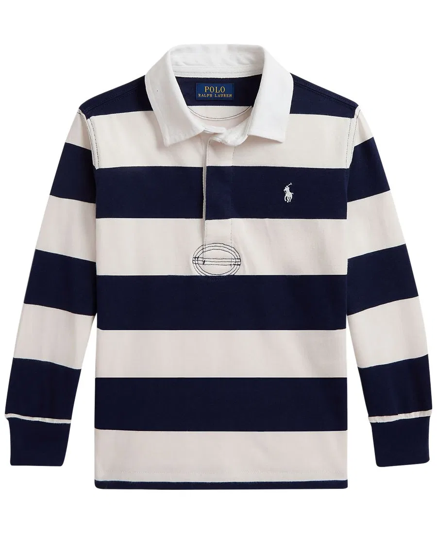 Рубашка-регби с длинным рукавом Iconic Long-Sleeve Rugby Shirt Polo Ralph Lauren, Refined Navy/Nevis