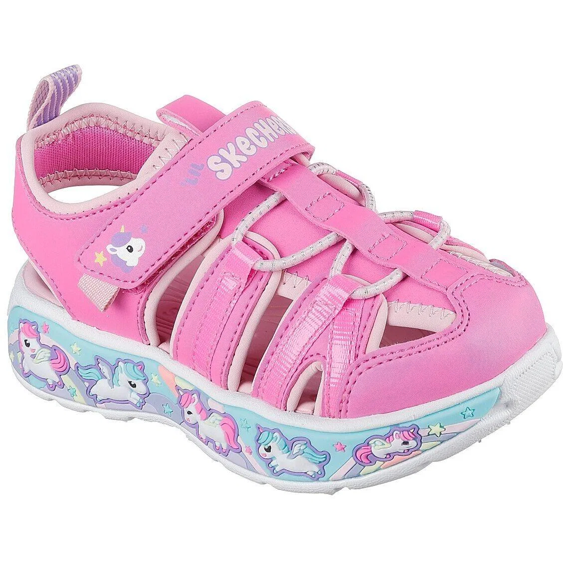 Детские сандалии с принтом Play Scene Splash Skechers, Rosa