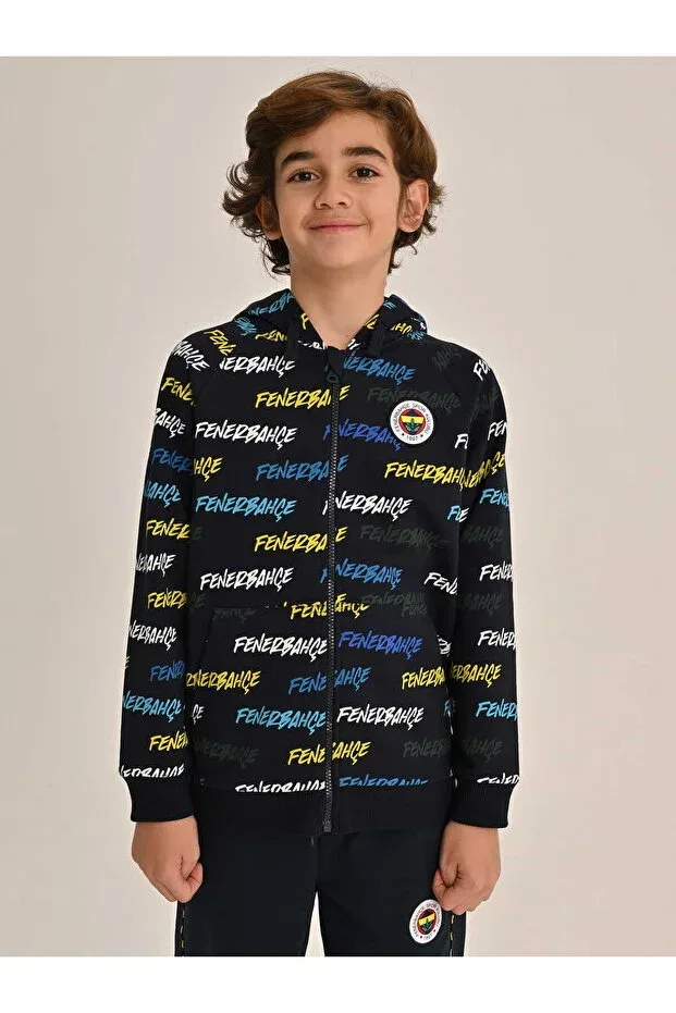 Детское худи для девочек с принтом Child tribun fenerbahce pattern sweat Fenerium, Fb Laci New