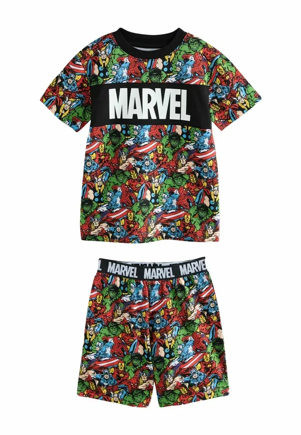 Пижама Marvel Print, Regular fit - Short Pyjamas 2 Pack Next black, red, черный/красный — фото 3