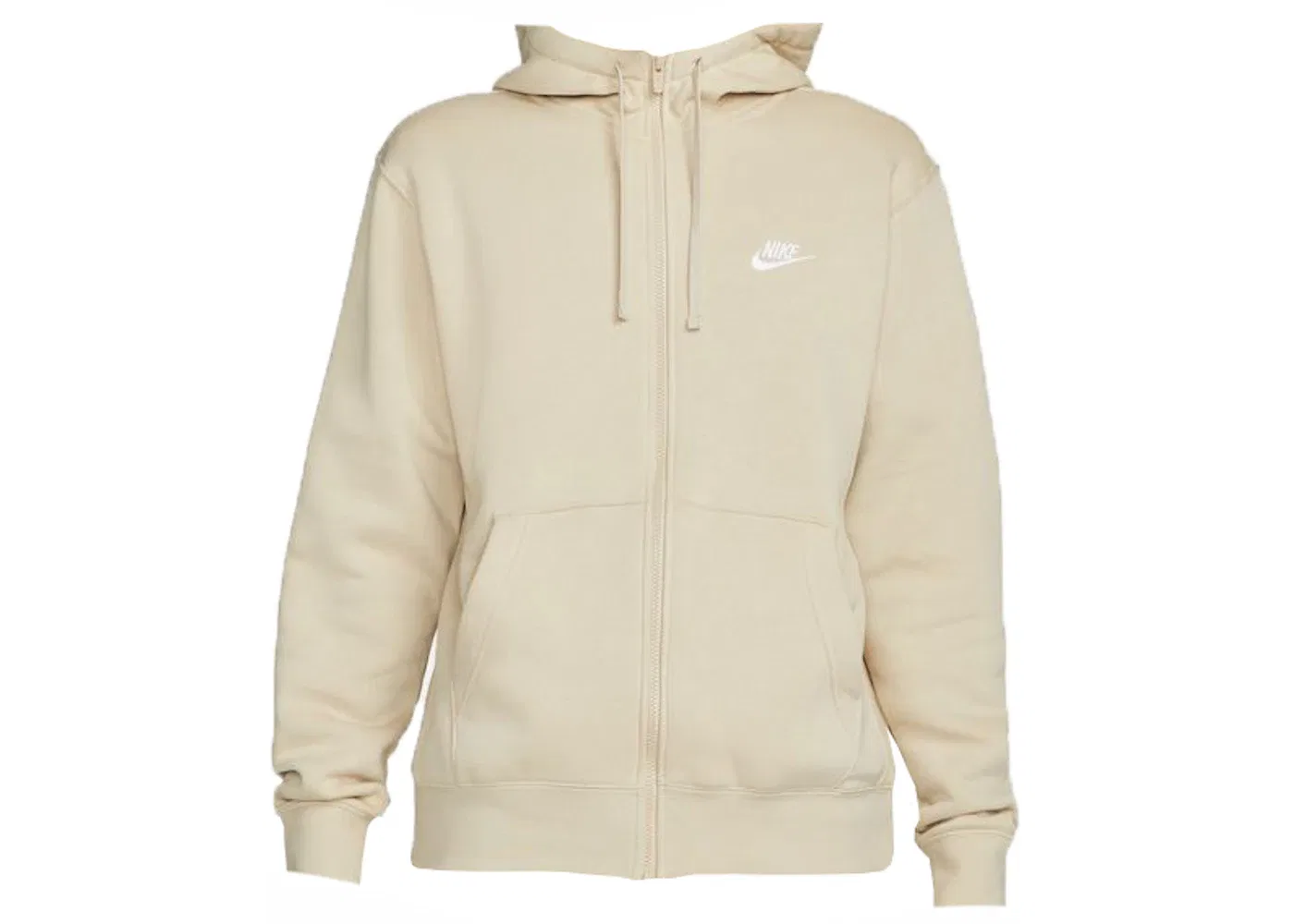 Мужская худи с капюшоном Nike Sportswear Club Fleece Full-Zip, Rattan/Rattan/White