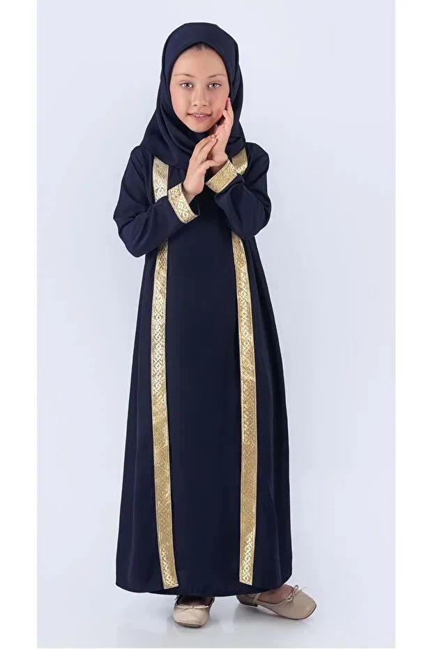 Женское платье для молитвы с длинным рукавом Medina silk fabric Mnk Baby&Kids, Navy Blue