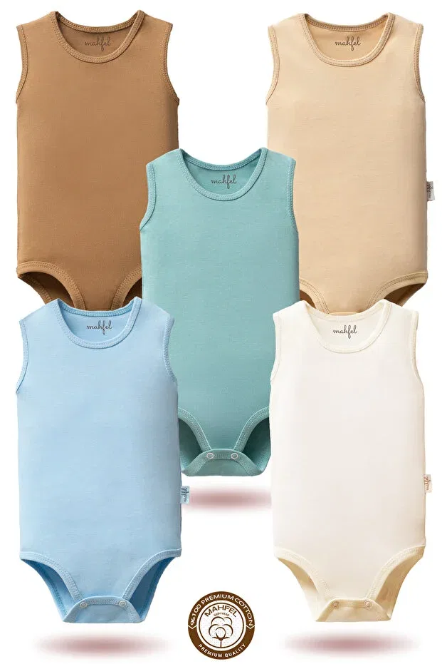 Детское боди-комбинезон без рукавов Mahfel, Light Gray — фото 3