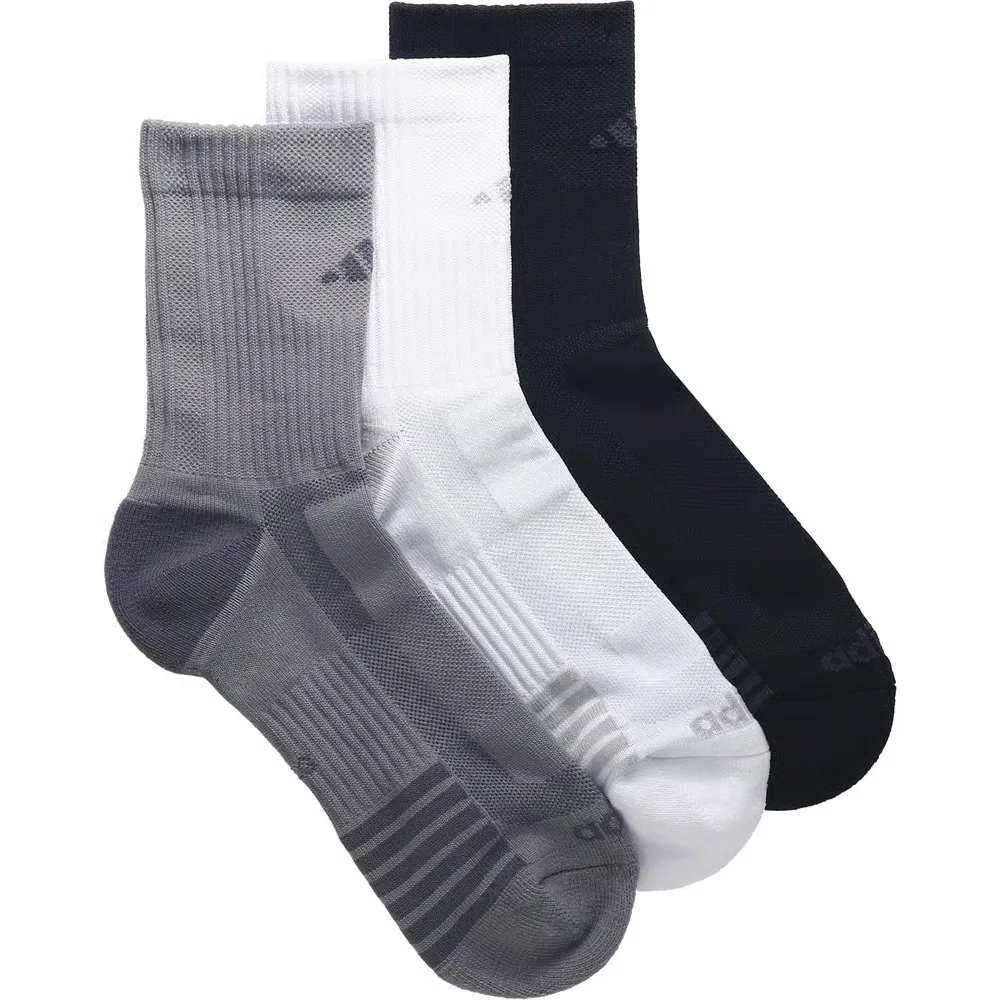 Мужские высокие носки до щиколотки комплект из 3 пар Adidas, White/Black/Grey