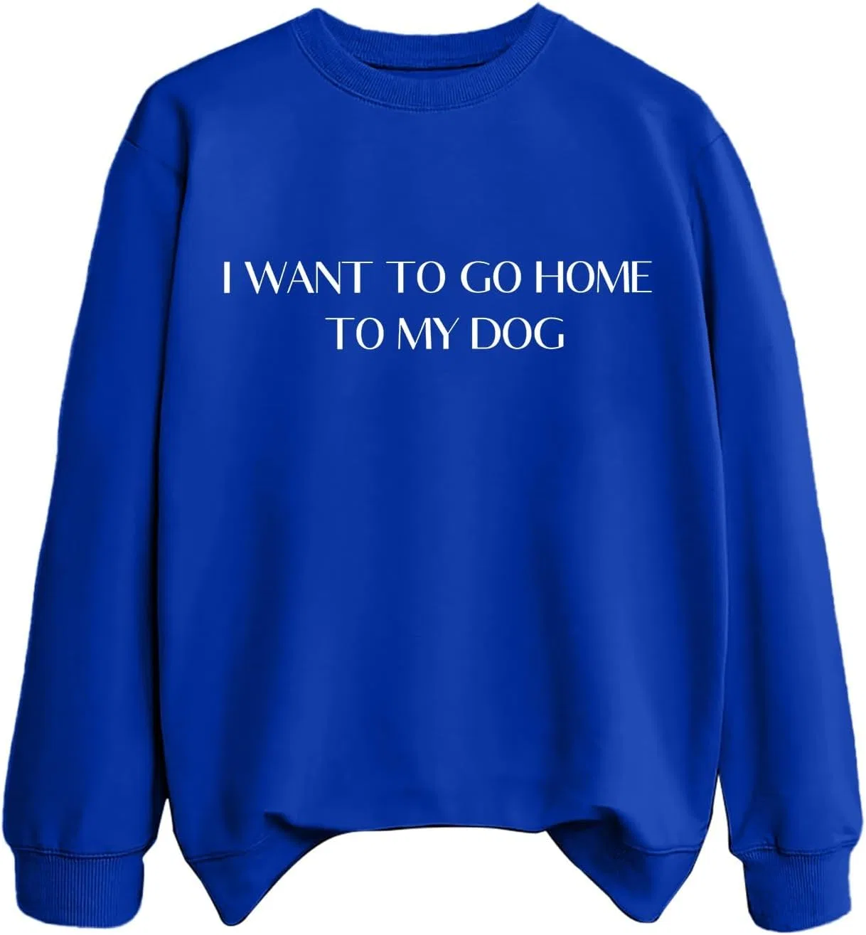 Женский свитшот I Want To Go Jone To My Dog, синий