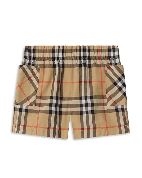 Детский комплект из рубашки и шорт с клеткой Carey Check Burberry, Sand Ip Check — фото 3