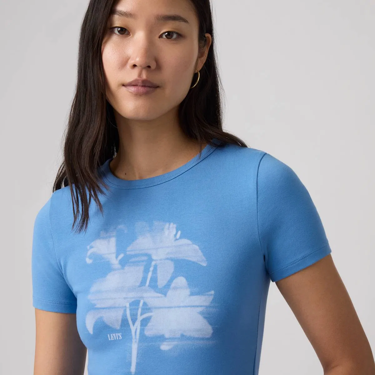 Футболка с длинными рукавами Hayes Levi's, Blurry Lillies Hayes Parisian Blue - Blue — фото 2